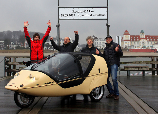 Reichweitenrekord des TWIKE im Jahr 2015