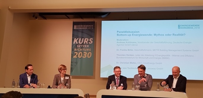 Europas Innovationsökosystem nachhaltige Energie - Paneldiskussion beim dena-Energiewende Kongress 2018