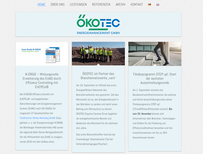 Screenshot Ökotec GmbH
