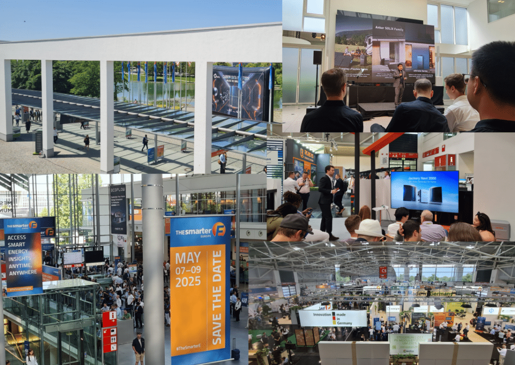 Fotocollage von der The Smarter E und Intersolar 2024