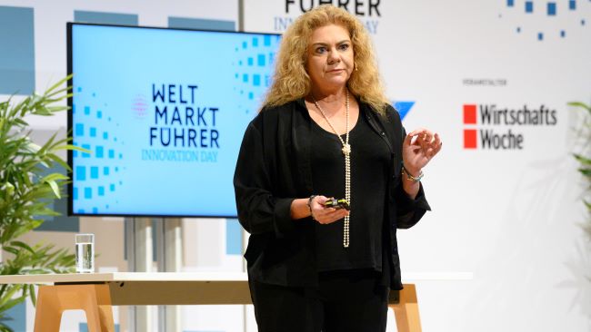 Prof. Dr. Sabina Jeschke beim Weltmarktführer Innovation Day 2024 in Erlangen